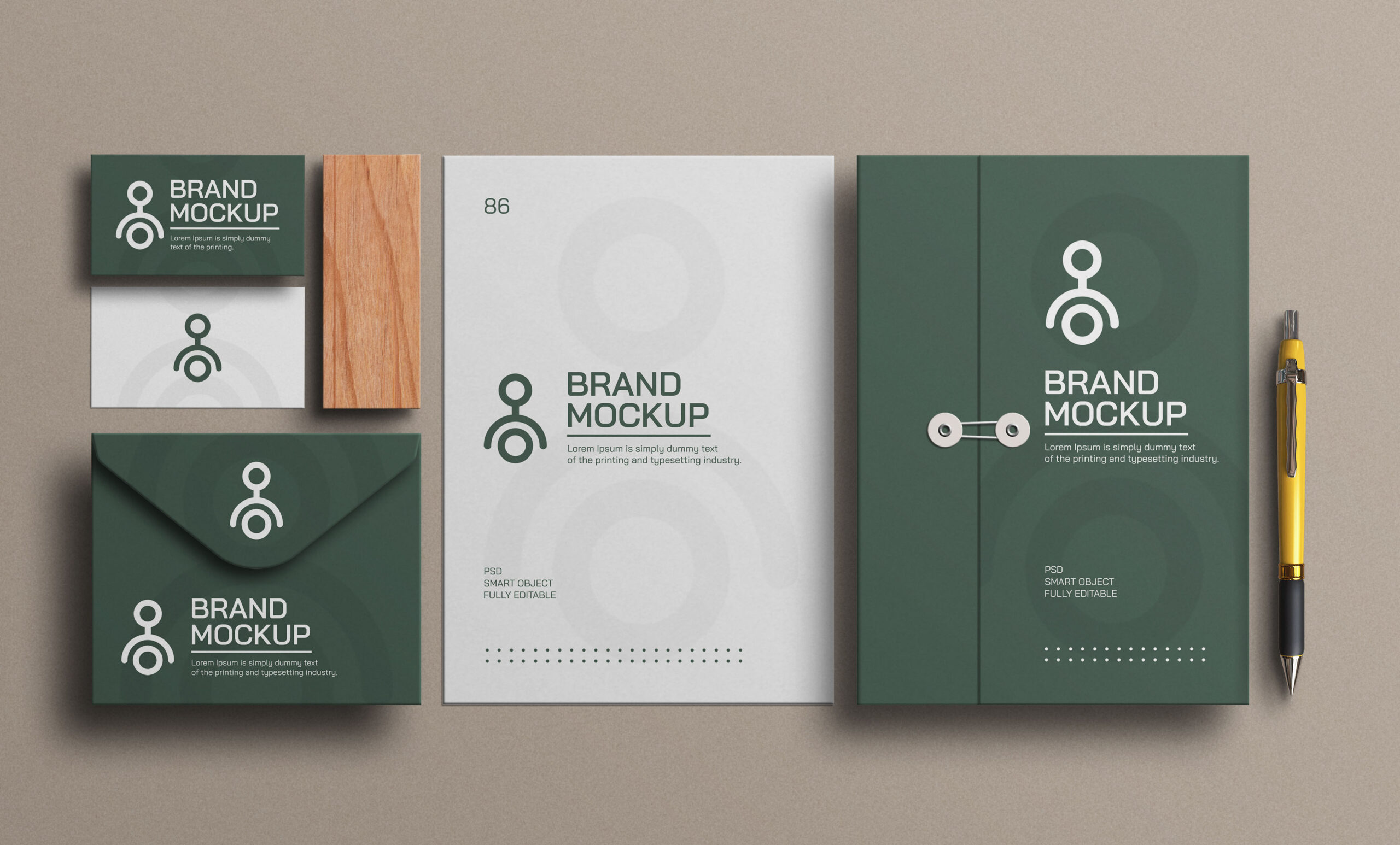 corporate business logo and brand identity with a full branding kit